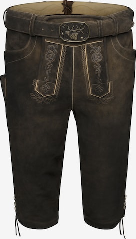 SPIETH & WENSKY - Regular Calças tradicionais 'Manching' em castanho: frente