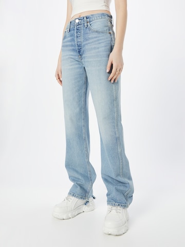 RE/DONE Wide leg Jeans in Blauw: voorkant