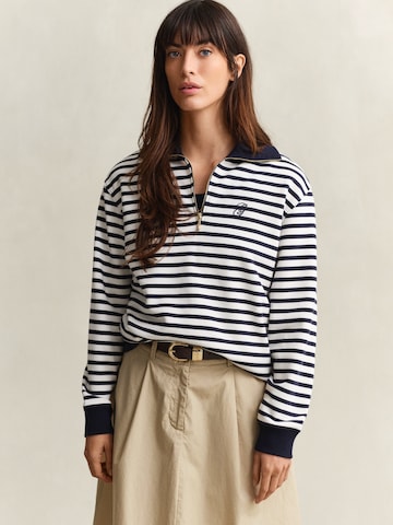 Bluză de molton de la GANT pe albastru: față