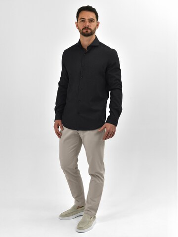 Vercate Slim Fit Businesshemd 'No. 4' in Grau