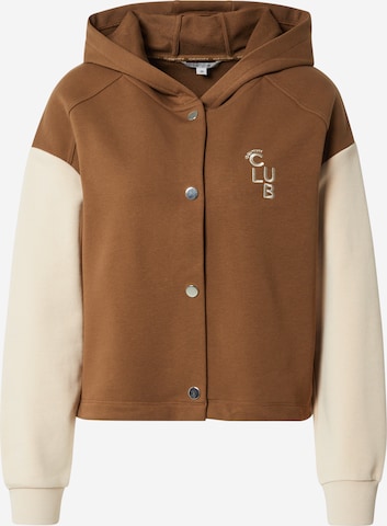 comma casual identity Sweatjacke in Braun: predná strana