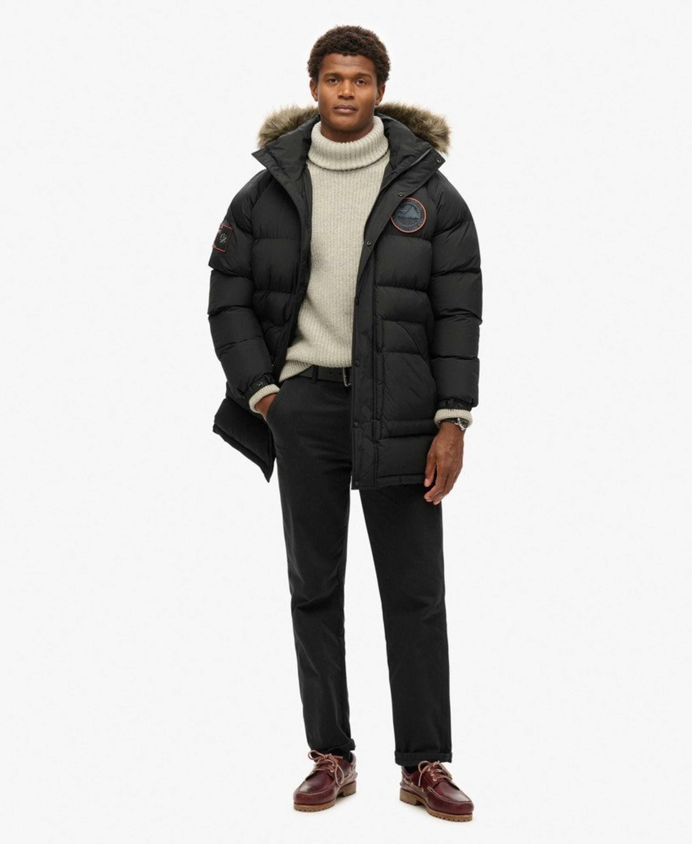Superdry Winterparka 'Everest' in Zwart