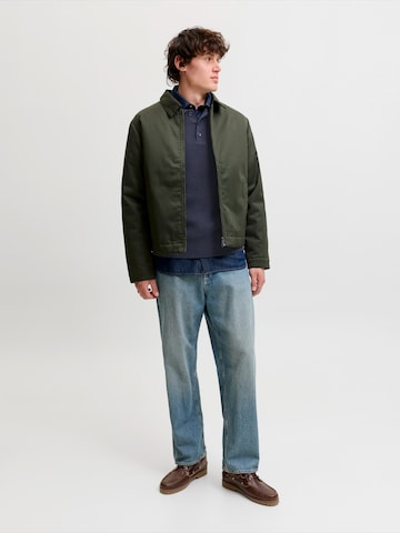 JACK & JONES Svetr 'JJPANNEL' – modrá