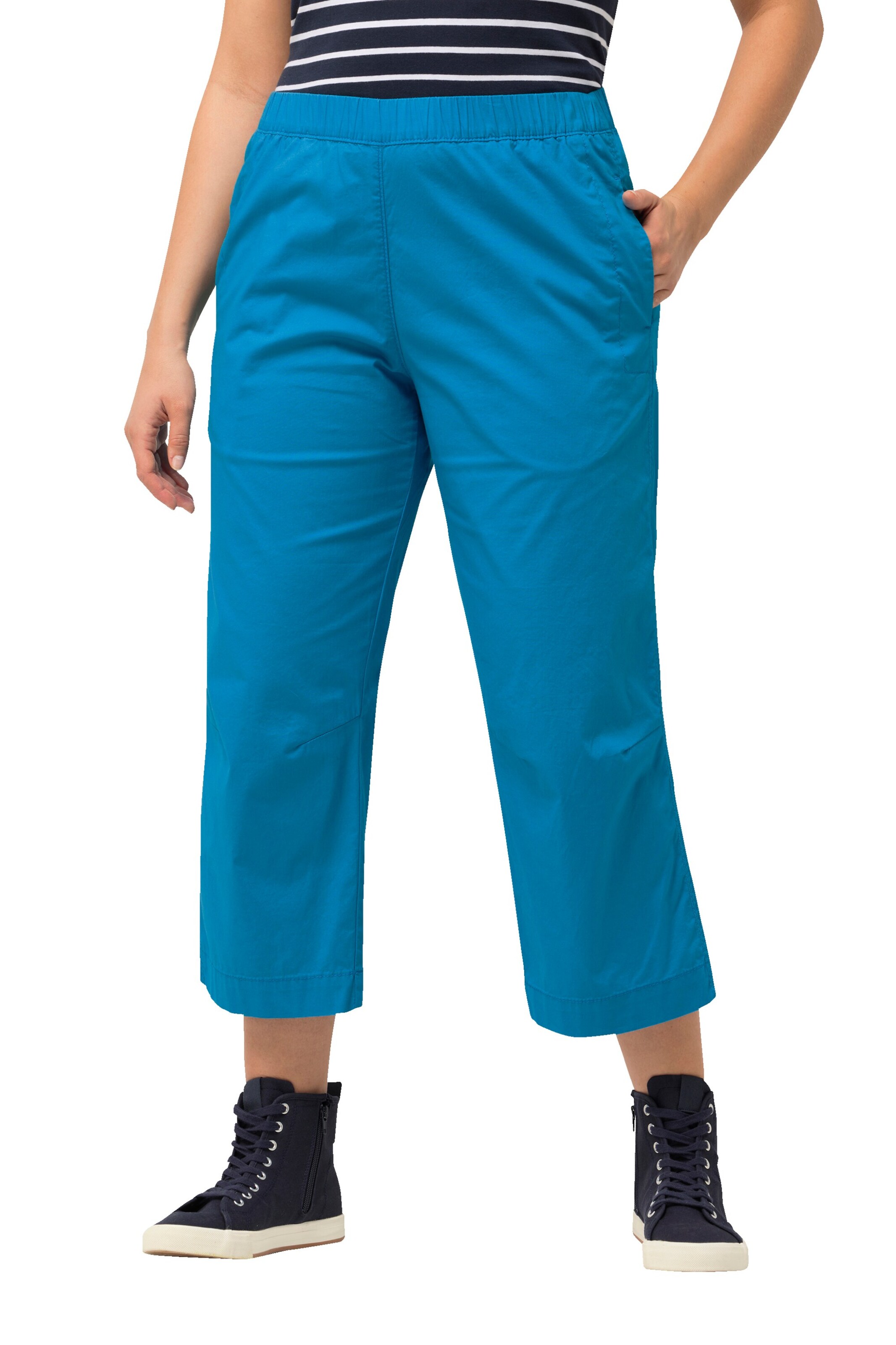 Ulla Popken Loosefit Hose in Blau: Vorderseite