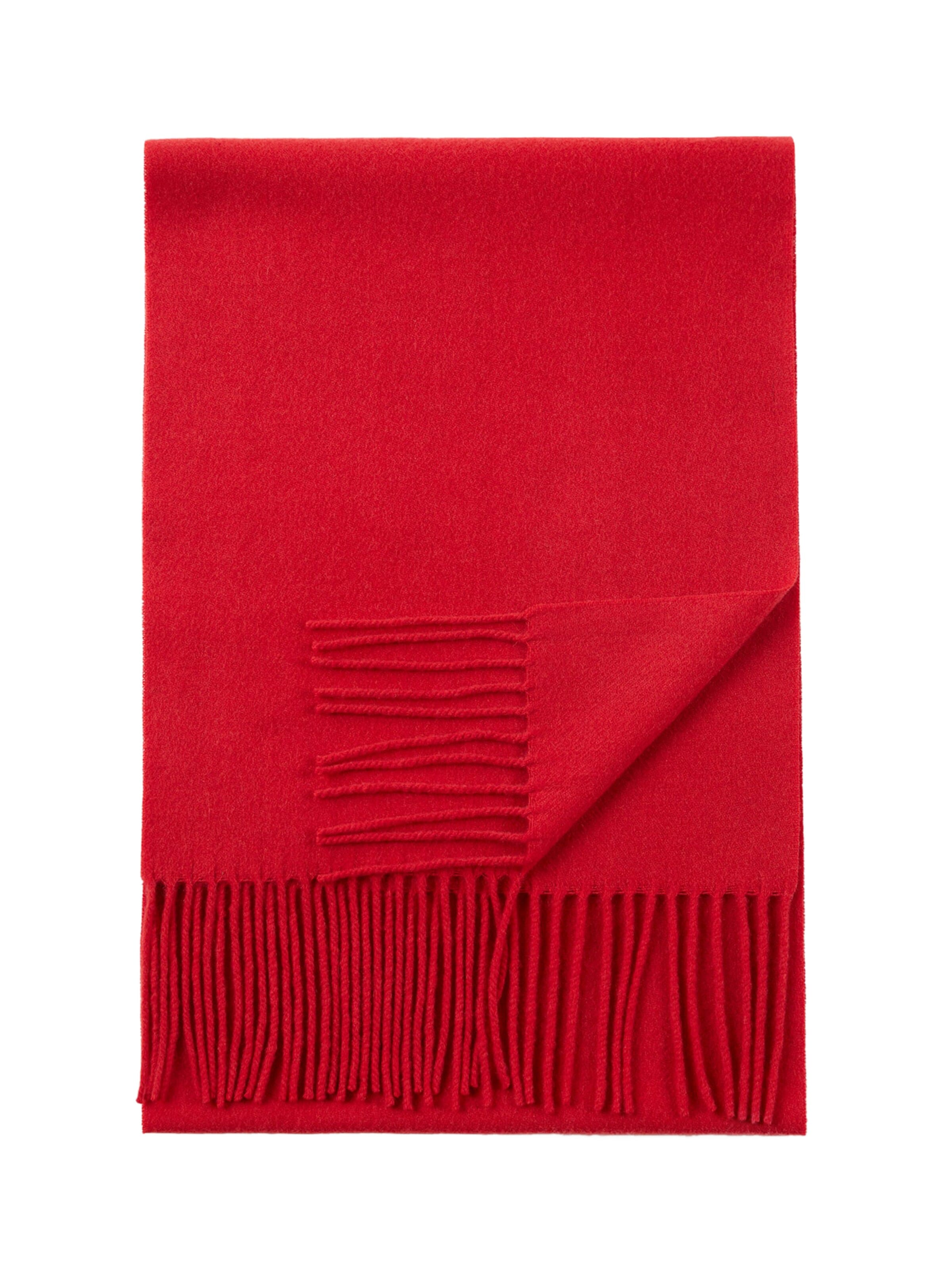 GOBI Cashmere Sjaal 'Unisex Cashmere Fringed Scarf' in Rood: voorkant