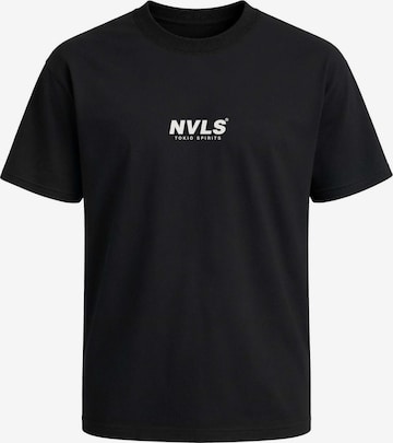 Neverless Shirt 'Tokyo Wave' in Schwarz: Vorderseite