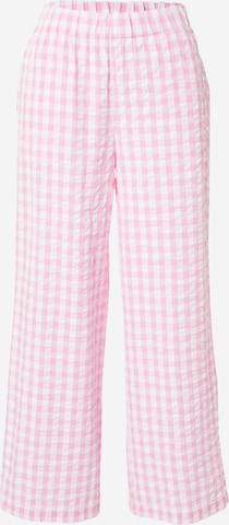 Loosefit Pantalon Monki en rose : devant