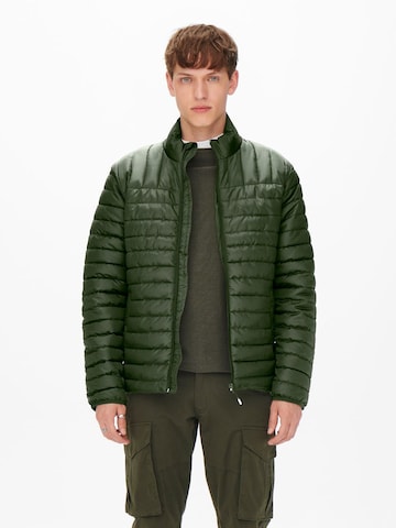 Veste mi-saison Only & Sons en vert