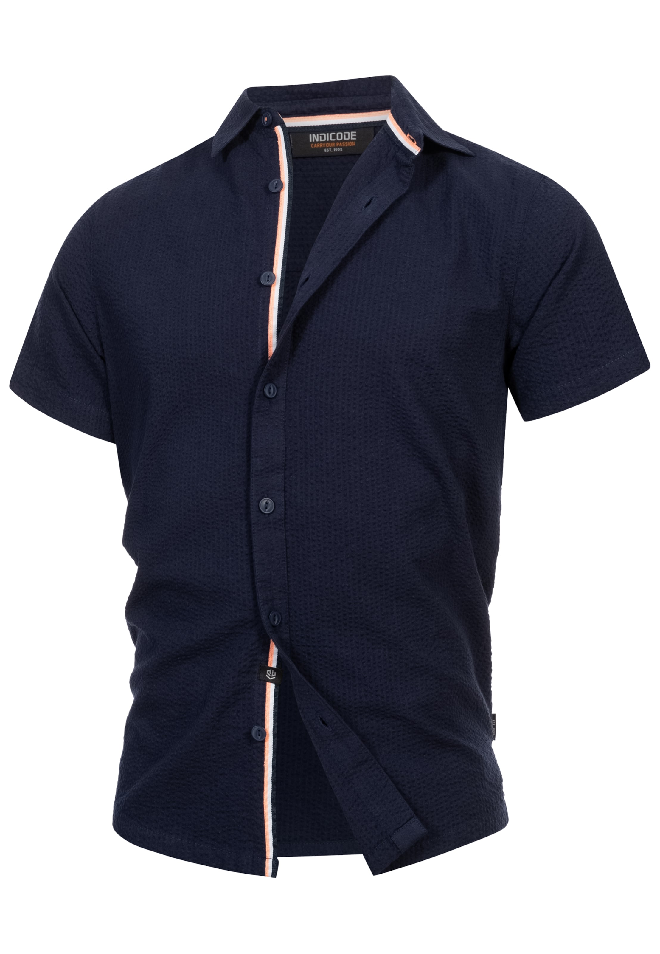 INDICODE JEANS Button Up Shirt 'Maribo' in Blue: front