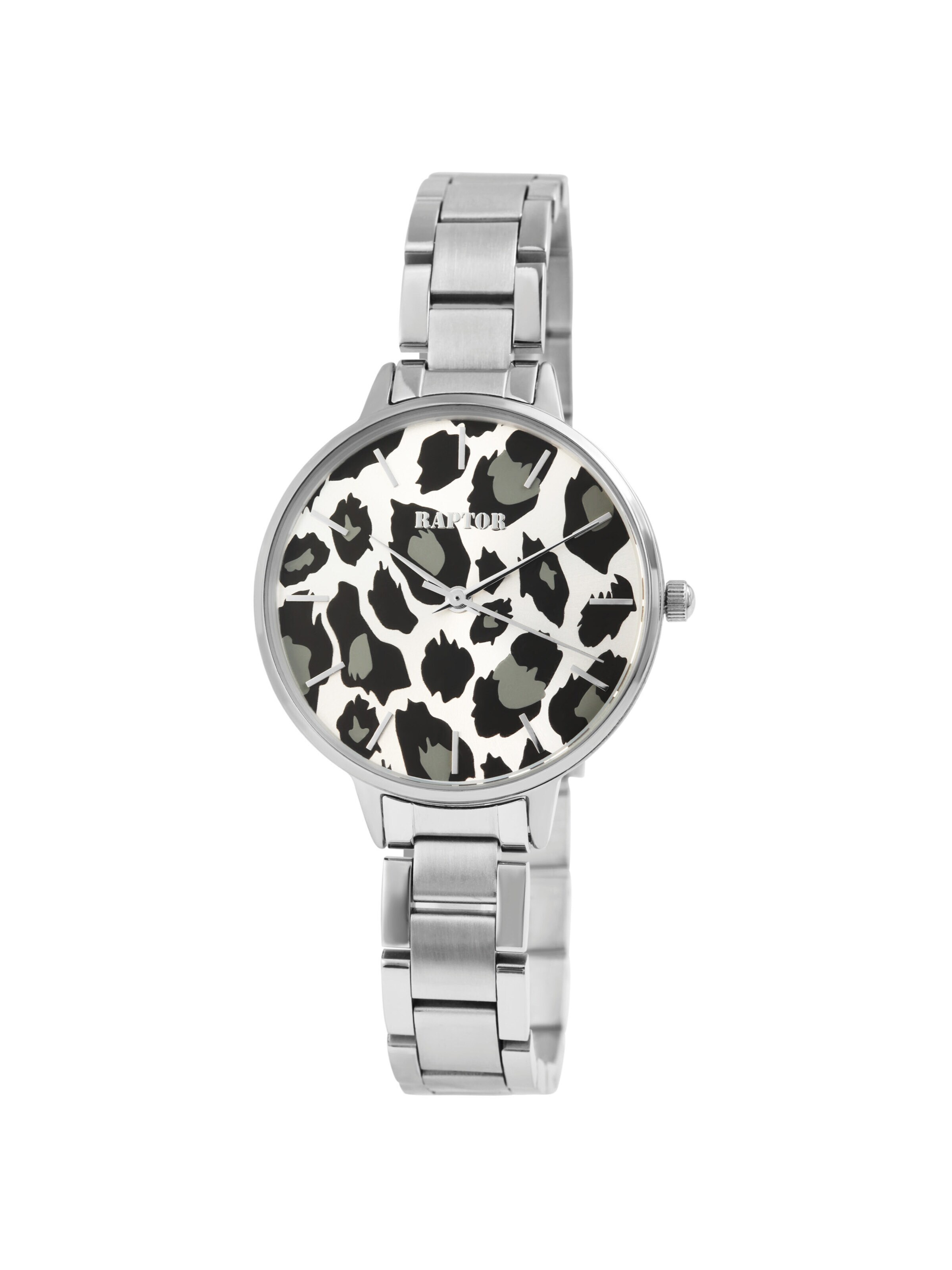 Raptor Analog Watch 'Wild, 3 ATM' in Silver