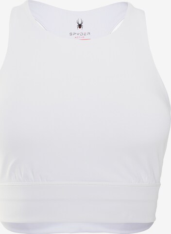 Bustier Soutien-gorge de sport Spyder en blanc : devant