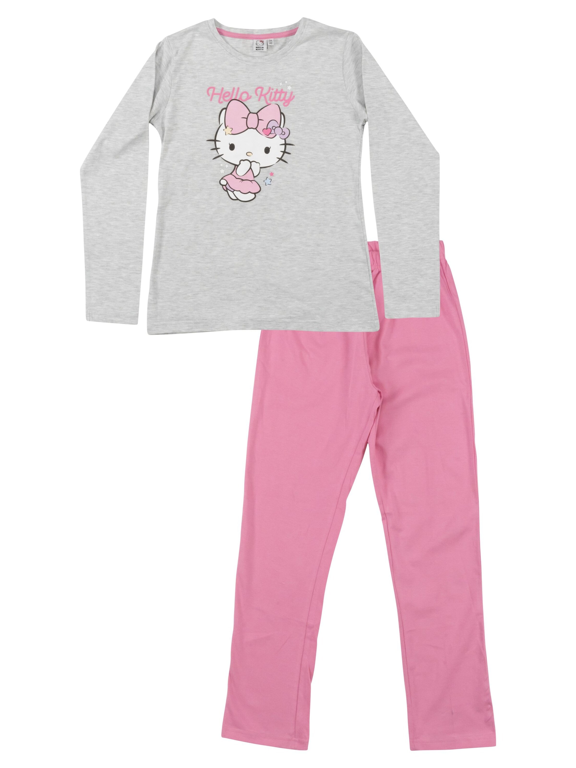 HELLO KITTY Schlafanzug 'Pink Bow'‌‌‌‌‌‌‌‌ in Mischfarben