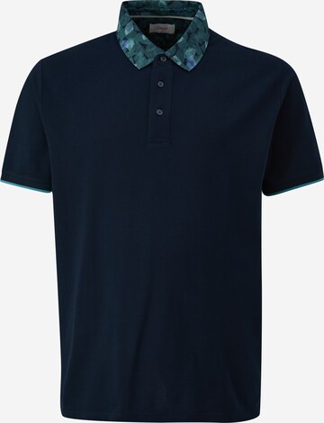 s.Oliver Men Big Sizes Shirt in Blue: front