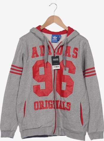 ADIDAS ORIGINALS Sweatshirt & Zip-Up Hoodie in L in Grey: front