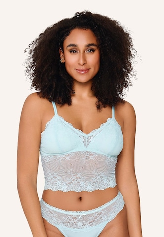LingaDore T-shirt Pajama in Blue: front