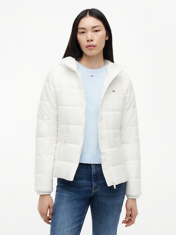Tommy Jeans - Casaco meia-estação em branco: frente