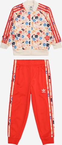 ADIDAS ORIGINALS Sweatsuit in White: front