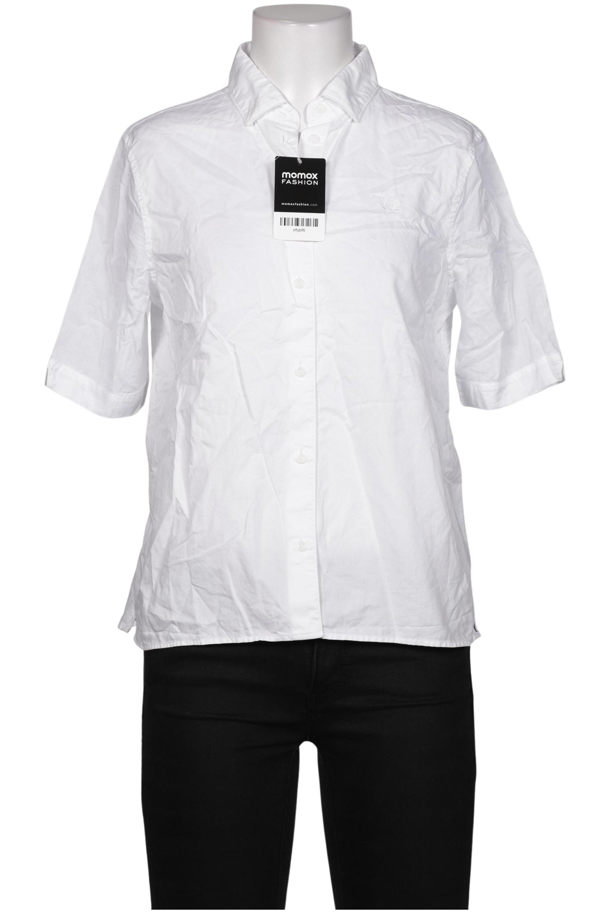 Fred Perry Bluse M in Weiß: Vorderseite