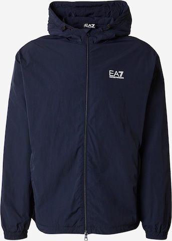 Veste mi-saison EA7 Emporio Armani en bleu : devant
