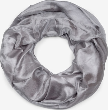 styleBREAKER Schlauchschal 'Seidiger Einfarbiger Loop' in Silber: Vorderseite