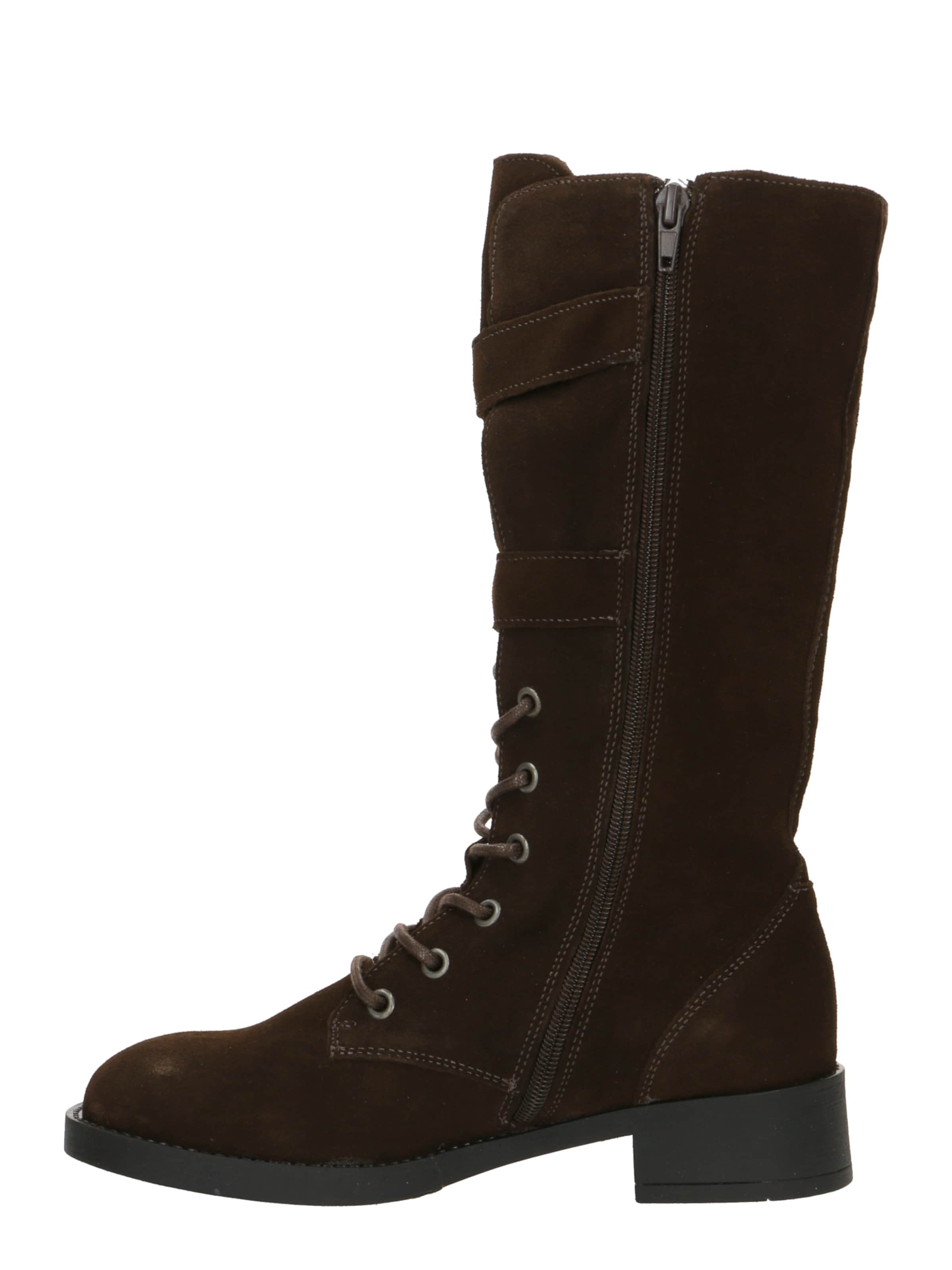 STEVE MADDEN Μπότες με κορδόνια 'Zoey' σε καφέ: πλευρά