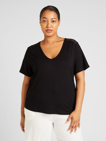 ABOUT YOU Curvy - Camiseta 'Charlotte' en negro: frente