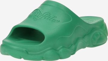 BUFFALO - Sapato aberto em verde: frente