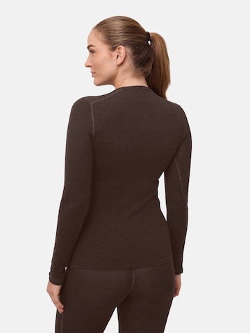 DANISH ENDURANCE Functioneel shirt 'Core Merino Baselayer' in Bruin