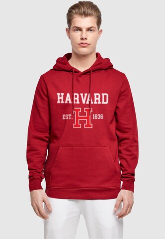 Merchcode Sweatshirt 'Harvard University - Est 1636' in Rot: predná strana