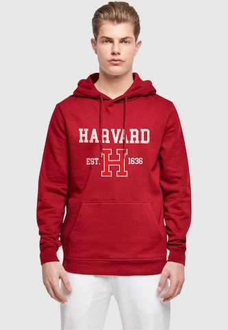 Merchcode Sweatshirt 'Harvard University - Est 1636' in Rood: voorkant