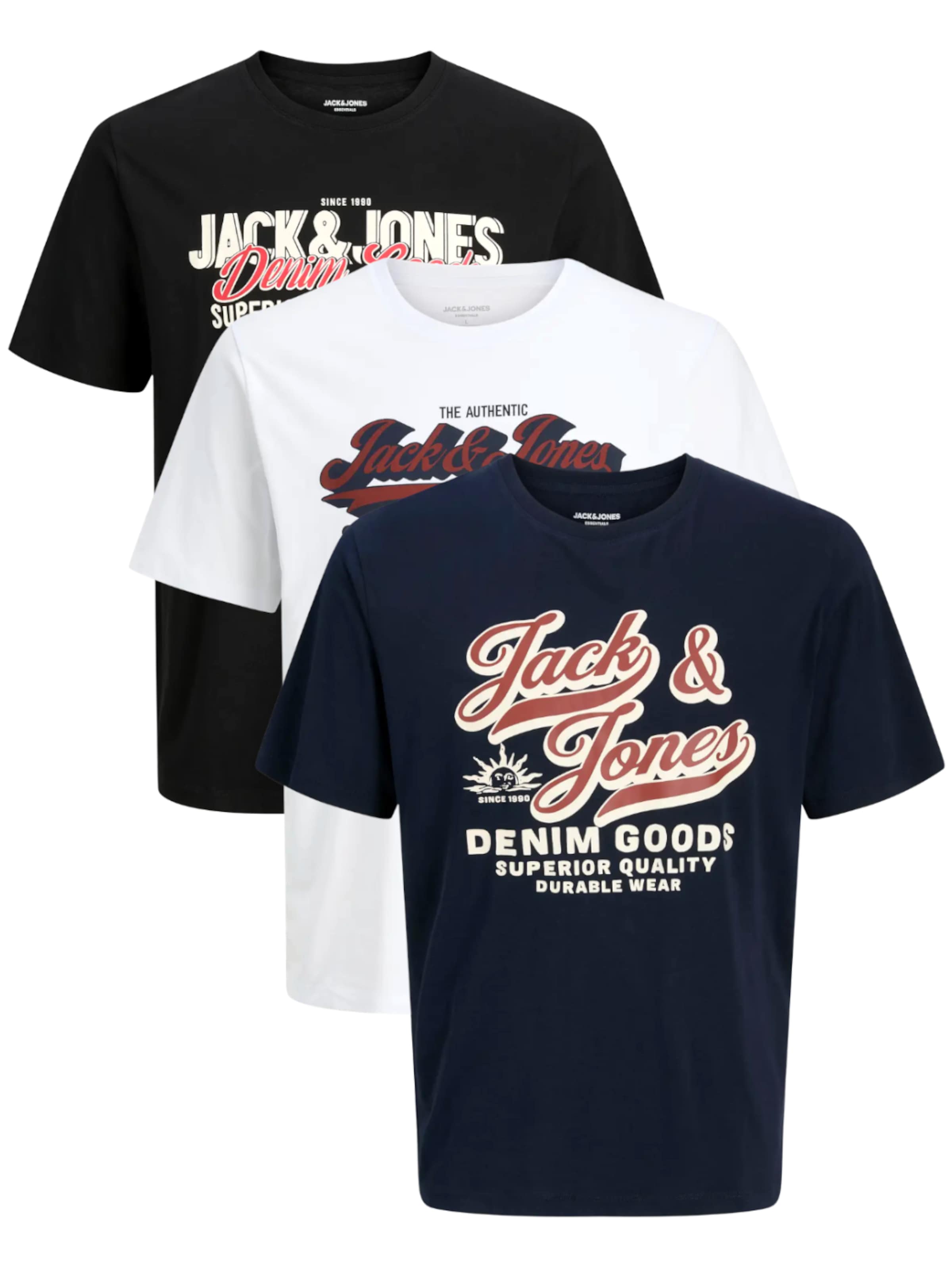 JACK & JONES Shirt 'JJELOGO JJECORP' in Blue: front