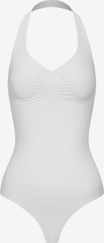 Body modellante 'Neckholder Shapewear mit String' di cfab (formerly creamy fabrics) in bianco: frontale