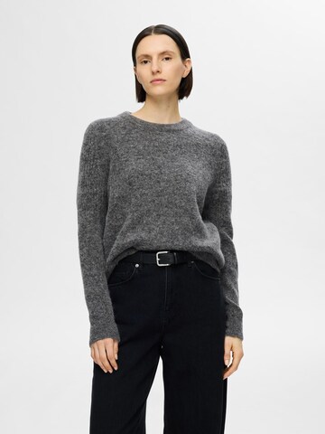 SELECTED FEMME Sweater 'Sia' in Grey: front