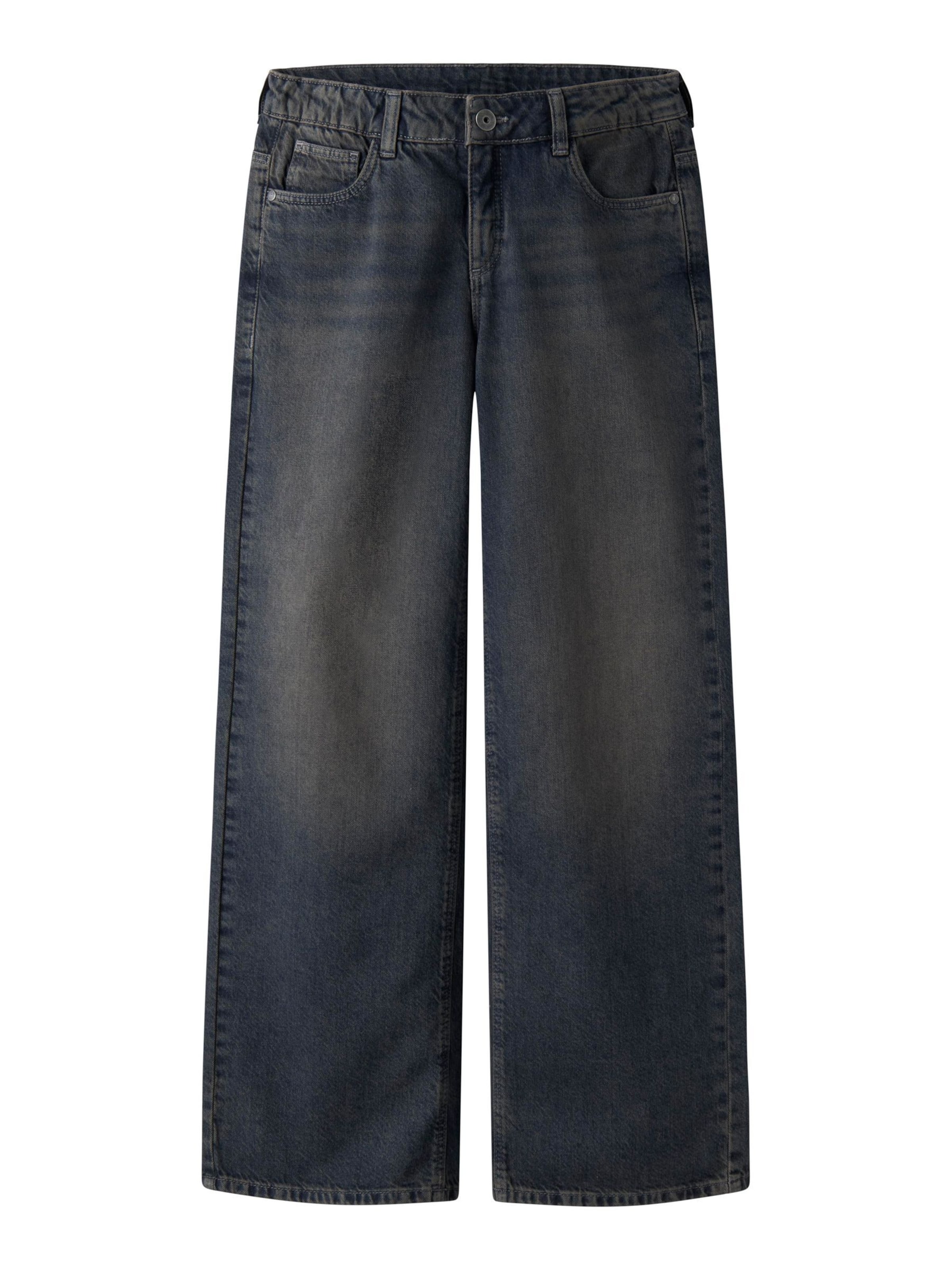 TWO SOON Широкий Джинсы в Синий: спереди