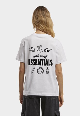 Miss Tee Tričko 'Good Energy Essentials' – bílá: přední strana