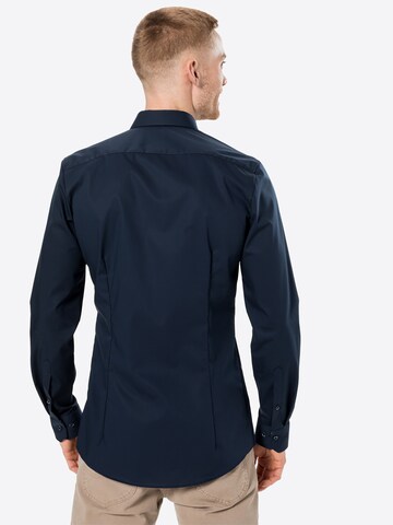 OLYMP Slim fit Overhemd 'No 6' in Blauw