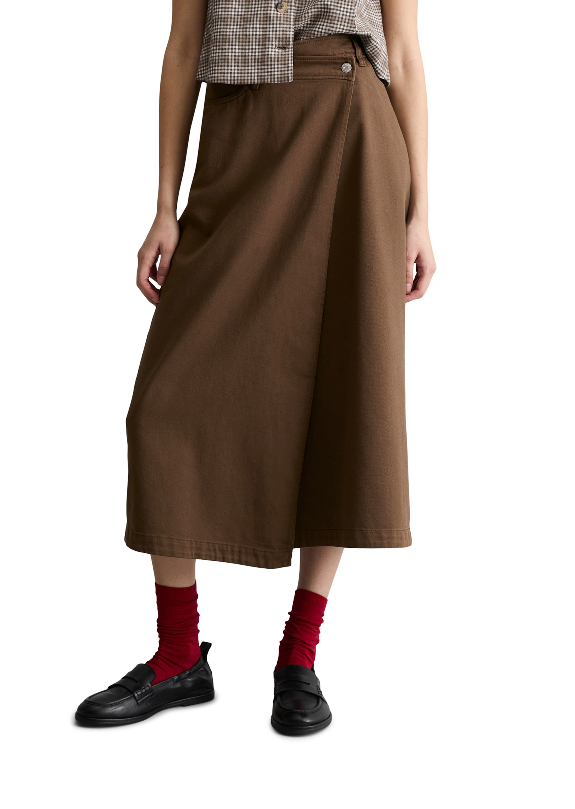 Marc O'Polo DENIM Rock in Braun: Vorderseite