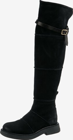A.S.98 Over the Knee Boots in Black: front