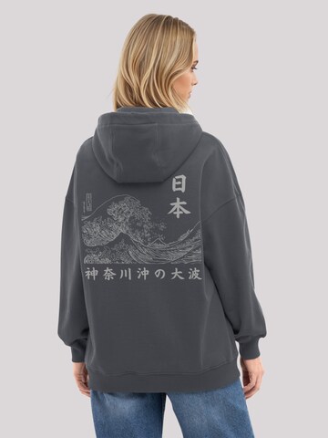F4NT4STIC Sweatshirt 'Kanagawa Welle Golden Gai' in Black: front