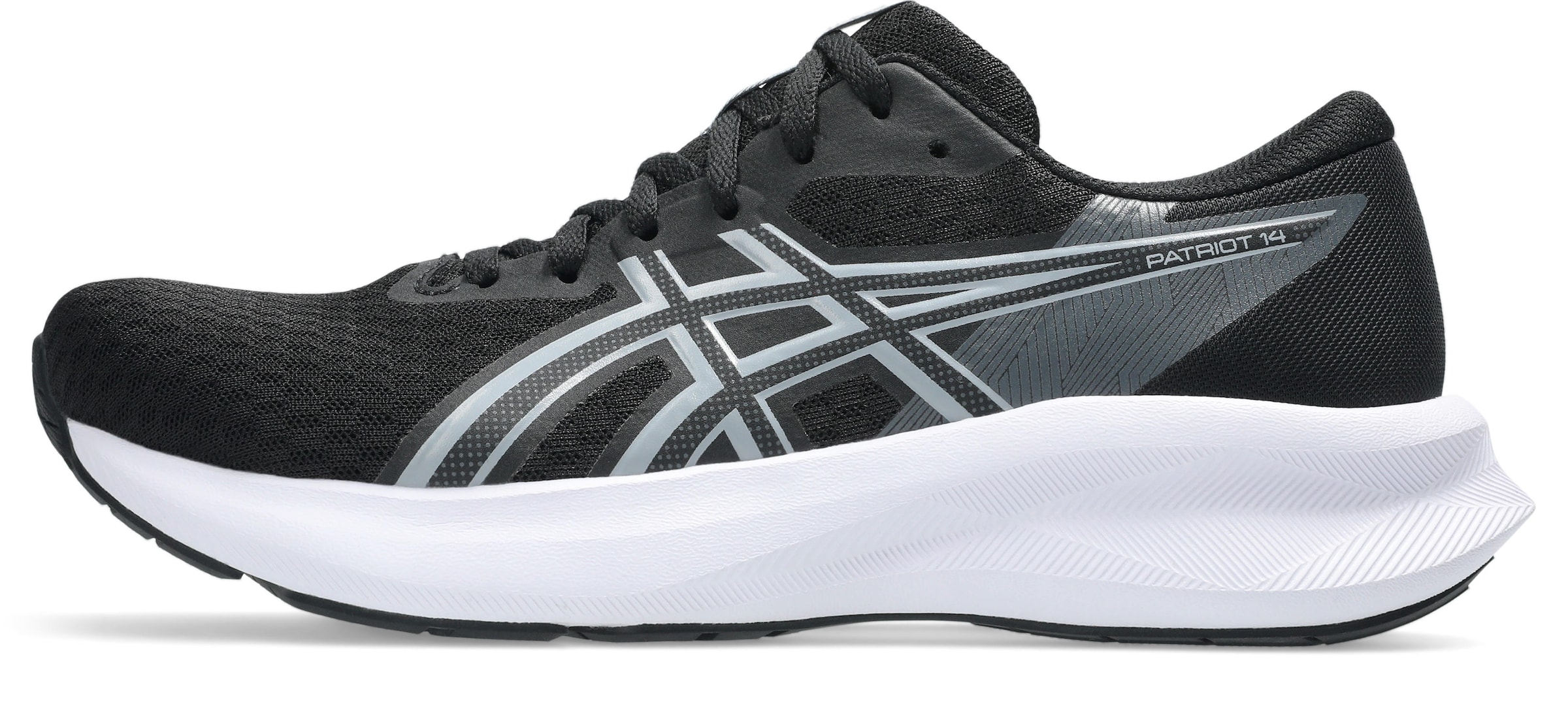 Chaussure de course 'PATRIOT 14' ASICS en noir : devant