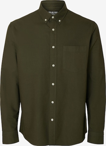 Camicia 'SLHRICK' di SELECTED in verde: frontale