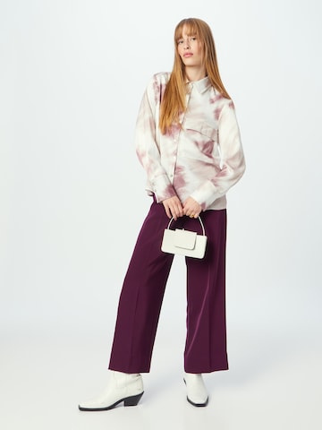 InWear Široke hlačnice Hlače na rob 'Zhen' | vijolična barva