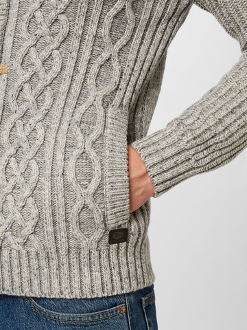 Petrol Industries Knit cardigan in Grey