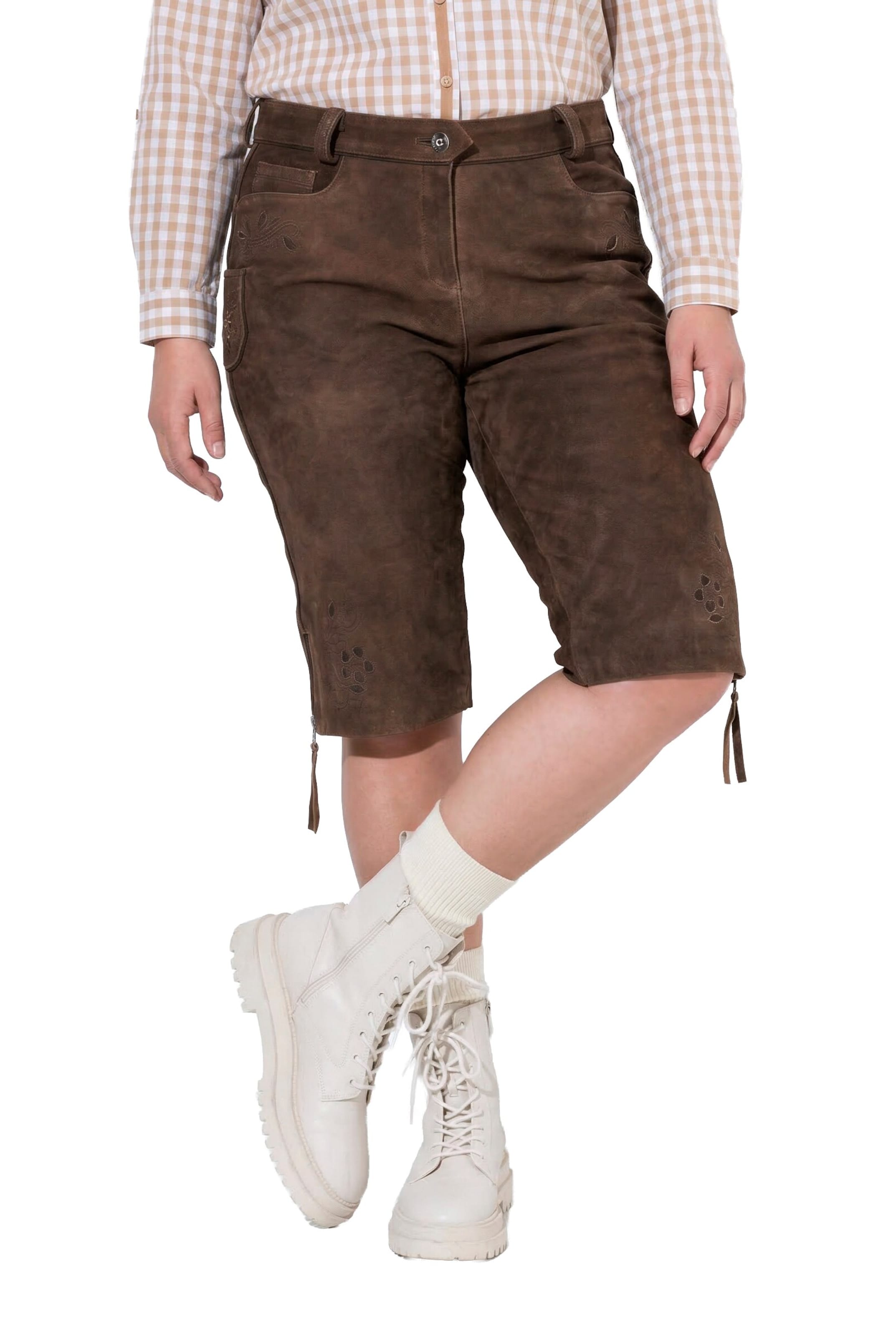 Ulla Popken Regular Hose in Braun