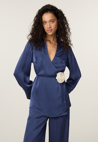 Fabienne Chapot Blouse in Blauw: voorkant