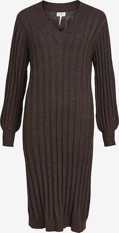 OBJECT Knitted dress in Brown: front