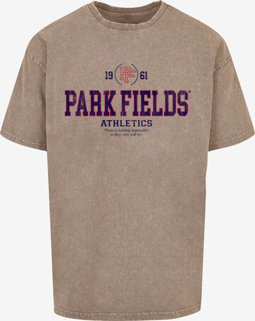 Merchcode Shirt 'Park Fields' in Bruin: voorkant
