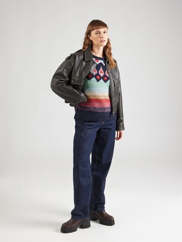 Pull-over 'NEW YORK FAIRISLE' WHITE STUFF en rouge