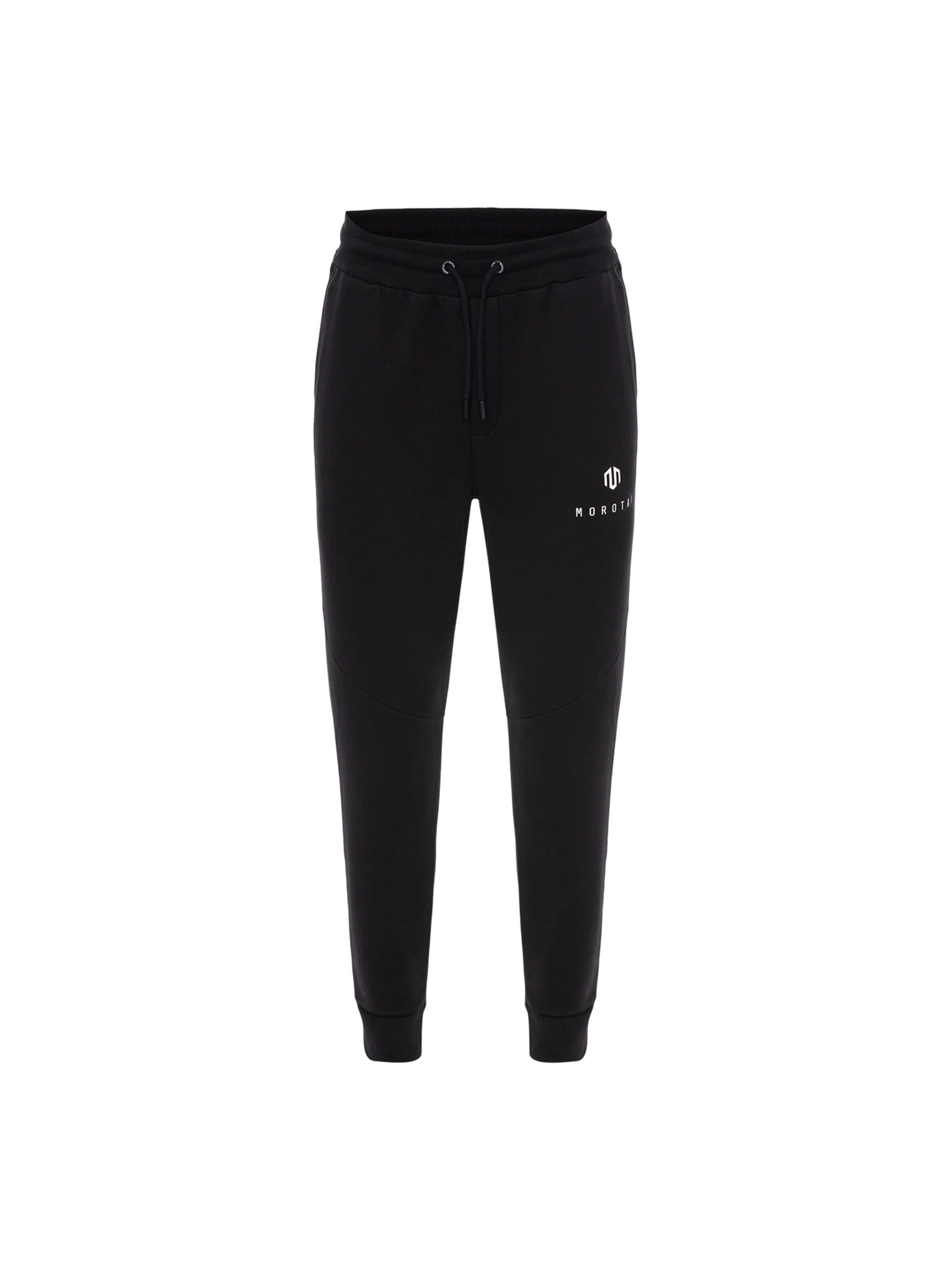 Tapered Pantaloni sportivi 'Corporate' di MOROTAI in nero: frontale