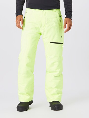 Regular Pantalon outdoor CMP en jaune : devant